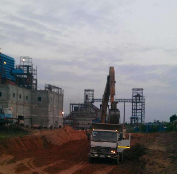 Excavation and earthworks on site