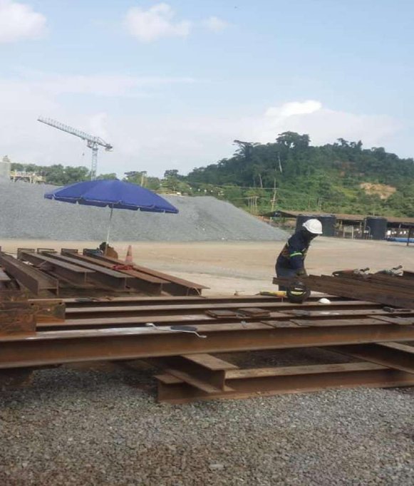 Steel fabrication yard